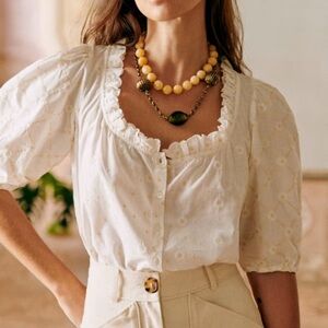 Sezane White Blouse